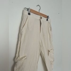 Linen Blend Zara Cargo Joggers
